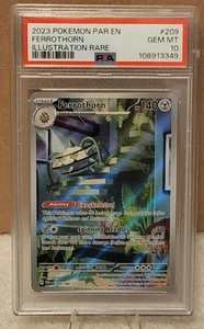 Pokemon Juego de Cartas Coleccionables Ferrothorn 209/182 2023 Paradox Rift Ilustración Tarjeta Rara - PSA 10 - Imagen 1 de 2
