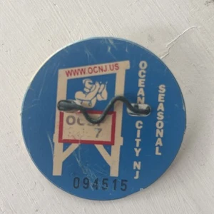 Ocean City NJ 2007 Seasonal Beach Tag Badge OC New Jersey - Picture 1 of 2