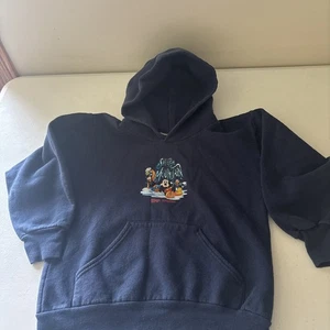 Disney Kids Splash Mountain Hoodie S Blue Vintage 90s Magic Kingdom Sweatshirt - Picture 1 of 9