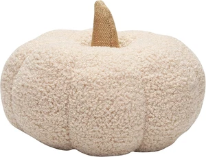 Sherpa Pumpkin, Plush Stuffed Halloween Home Decorations, Modern Fall Home Decor - Picture 1 of 12