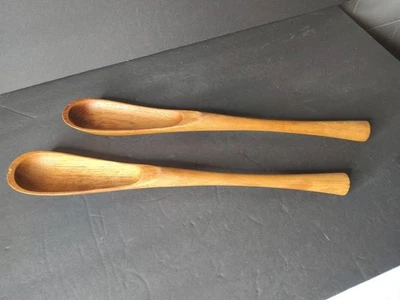 Пара сервировочных ложек для салата из датского тикового дерева Dansk Designs Jens Quistgaard - Изображение 1 из 4