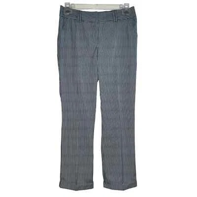 Ingredientes Pantalones elásticos a rayas para mujer talla 6 Pantalones a rayas azules Foto 1 de 4