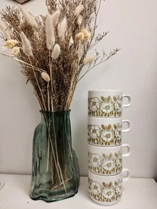 Hornsea Fleur Tea Cups x 4 70s Mugs Beautiful Collection VGC - Picture 1 of 3