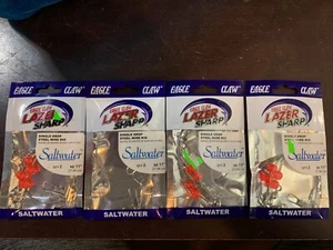 STEEL WIRE RIG 11" Single Drop 2-pack Saltwater Lot x4pks Eagle Claw Lazer Sharp - Picture 1 of 3