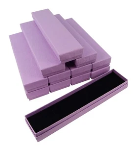 Purple Cardboard Boxes Postage Saver Bracelet Chain Watch Beauty Gift Nails Box - Picture 1 of 5