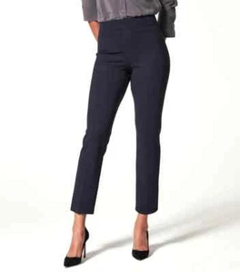 Spanx The Perfect Fit Pant Petite S Slim Straight Navy Blue Ankle Stretch Ponte - Picture 1 of 11