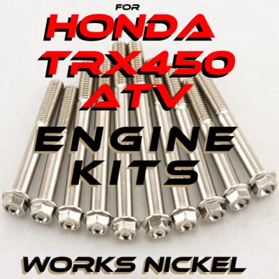 Kit de pernos de motor de níquel funciona para Honda TRX450R 2006-2014 ATV Foto 1 de 4