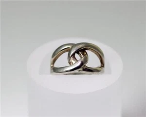 Hermoso anillo con banda de nudo de amor de plata esterlina talla 9-8508 - Imagen 1 de 5