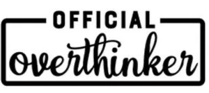 Offical Overthinker White Vinyl Decal Sticker - Foto 1 di 1