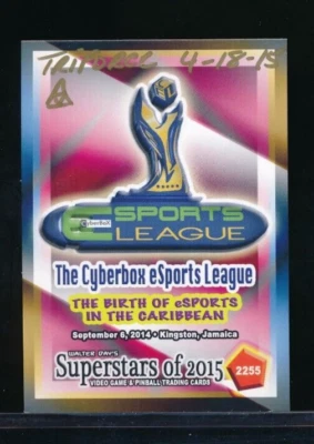 2015 Video Game Card #2255 Superstars Esports League Triforce 4-18-15 inscr * - Image 1 of 2