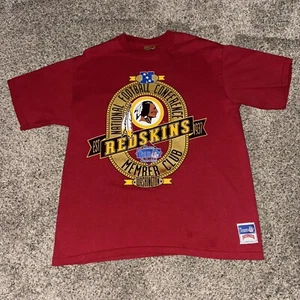 Vintage noce moscata NFL Washington Redskins uomo manica corta membri club grande - Foto 1 di 8