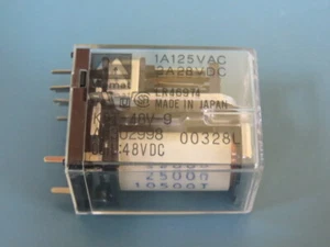 Aromat  K2T-48V-9 Qty of 1 per Lot Electromechanical Relay 48VDC 2.5KOhm 2A DPDT - Picture 1 of 8