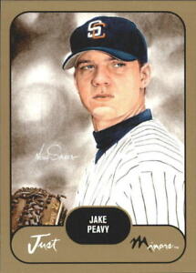 360) JAKE PEAVY San Diego Padres 2002 *GOLD* Just Prospects Baseball Card RC LOT