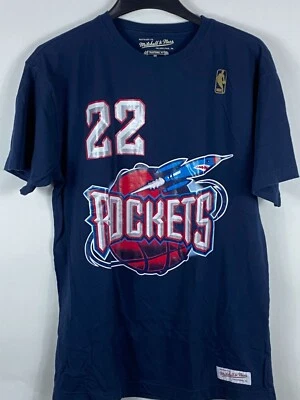 Camiseta De Colección Mitchell & Ness NBA Houston Rockets Clyde Drexler #22 Azul Marino L F59 Foto 1 de 4