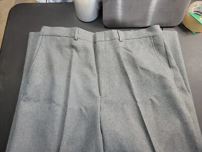 David Taylor Men's Gray FLEXSLAX Dress Pants Size 36x30 - Image 1 of 4