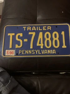 VINTAGE 80'S PENNSYLVANIA STATE TRAILER LICENSE PLATE TN-55719 - Picture 1 of 4