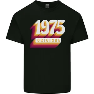 Retro 50th Birthday Original 1975 Mens Cotton T-Shirt Tee Top - Picture 1 of 3