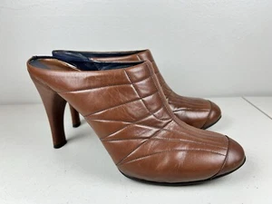 Cole Haan G Series Air Brown High Heel Slip-on Mules Size 8.5 B Booties - Picture 1 of 19