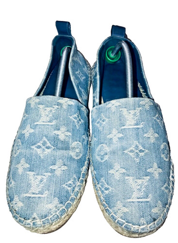 LOUIS VUITTON TRAINER Louis Vuitton espadrillas ballerine blu denim logo Starborad taglia 39