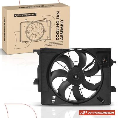 Engine Radiator Cooling Fan w/ Shroud Assembly for Hyundai Accent 12-14 L4 1.6L - Image 1 of 4