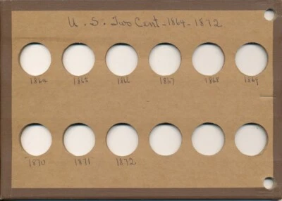 Tablero de monedas Wayte Raymond No. 415 centavos en blanco de Estados Unidos Foto 1 de 2