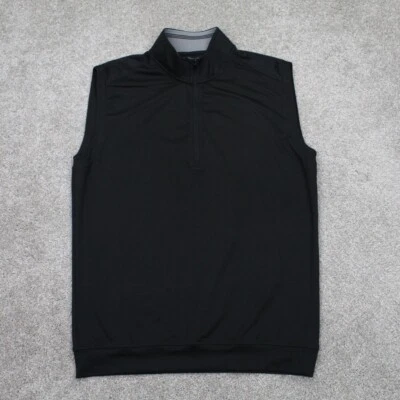 Adidas Vest Mens Small Black 1/4 Zip Golf Polyester Stretch Xander Schauffele - Image 1 of 4
