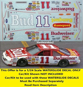 NASCAR DECAL #11 BUDWEISER 1989 FORD THUNDERBIRD TERRY LABONTE - 1/24 - Picture 1 of 8