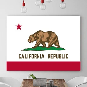 CALIFORNIA State Art Print Flag Design CA United States Wall Decor Poster/Canvas - Picture 1 of 3
