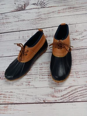 Bota de pato al tobillo Lands' End para mujer EE. UU. 10 B avellana azul marino 519251 senderismo Foto 1 de 4