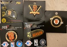 Set of 5 San Francisco Giants Licensed Logo Collector Pins BLOWOUT PRICE