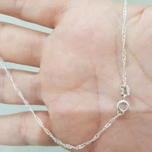 MODA COLLANA GIROCOLLO CATENA ARGENTO RODIATO ARGENTATO 925 IDEA REGALO mr - Foto 1 di 8