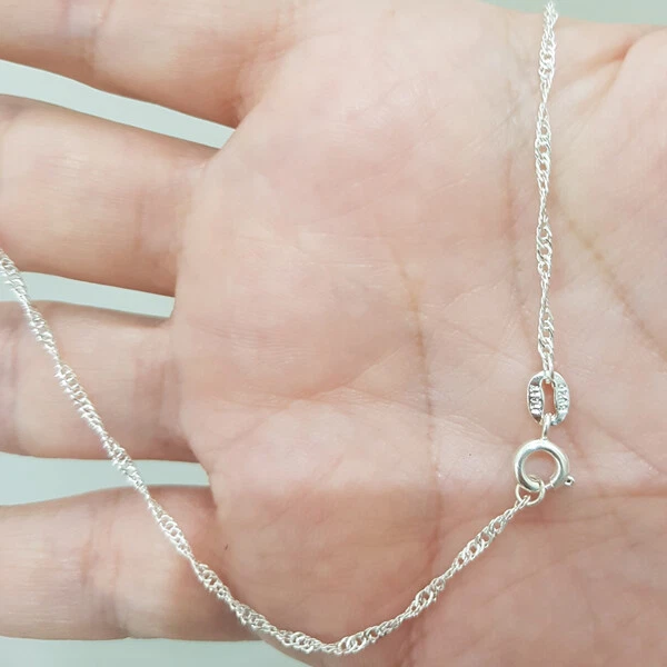 MODA COLLANA GIROCOLLO CATENA ARGENTO RODIATO ARGENTATO 925 IDEA REGALO mr - Immagine 1 di 4