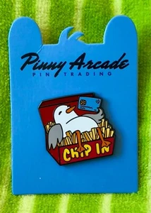 Pinny Arcade PAX Aus 2024 Chip-In Pin Seagull Credit Card French Fries - Picture 1 of 1