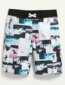 NWT Old Navy Boys Swimming Trunks Shorts Boy Blue White Pink XS 5 - Picture 1 of 1
