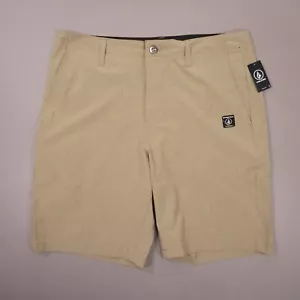 NEW Volcom Kerosene Hybrid Shorts 10" Stretch Surf & Turf Chino Mens 36 Khaki - Picture 1 of 13