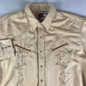 PANHANDLE SLIM BROOKS & DUNN MICROSUEDE PEARL SNAP EMBROIDERED WESTERN SHIRT XL - Picture 1 of 6