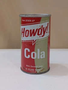 Vintage Howdy Cola Flat Top Soda Can 12oz From Seven-Up – Opened – 1960s RARE - Picture 1 of 4
