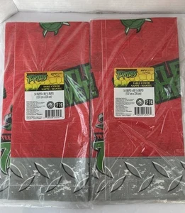 Lot 2 Teenage Mutant Ninja Turtles Paper Table Cloth Cover TMNT Birthday Party - Picture 1 of 6