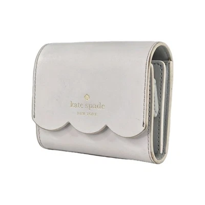 Cartera para tarjetas de cuero blanca Kate Spade Foto 1 de 4