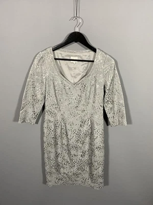 Vestido REISS - Talla UK12 - Plateado - Floral - Excelente Estado - Para Mujer’s Foto 1 de 3