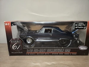 1967 Plymouth GTX Highway 61 1:18 Scale Navy Blue - Picture 1 of 9