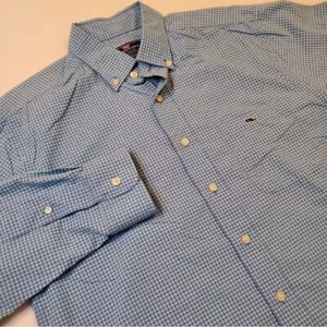 Vineyard Vines Performance Classic Fit Tucker Hemd blau/türkis Gingham Herren M - Bild 1 von 8