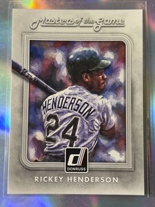 2016 DONRUSS MASTERS OF THE GAME # MG-1 RICKEY HENDERSON , OAKLAND A;S 