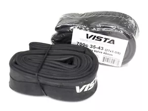 2-PACK VISTA ROAD BIKE TIRE TUBE 700 x 35-43 (27 x 1 3/8),48mm PRESTA VALVE,PAIR - Picture 1 of 12