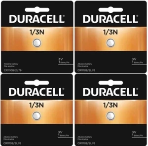 4 x 1/3N Duracell 3V Lithium Batteries ( 1/3 N, CR11108, 2L76, Photo ) EXP 2028 - Picture 1 of 4