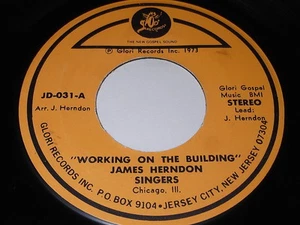 James Henderson Singers: Working On The Building / One Day 45 Black Gospel Soul - Imagen 1 de 1