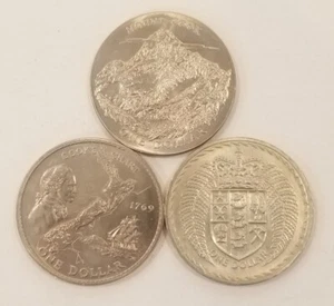 New Zealand - One Dollar - Commemorative Coin Set - 1967, 1969, 1970 - Picture 1 of 5