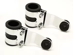 Tomaselli-style Side Mount Headlight Brackets, Chrome, Heavy Duty, 66-35850 - Picture 1 of 6