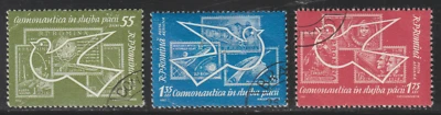 Rumania 1962 SC# C120 - C122 - Exploración espacial y paloma - Lote usado # 307 Foto 1 de 2