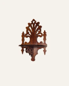Dollhouse Miniature 1:12 Scale walnut wall shelf - Artist Made - Picture 1 of 1